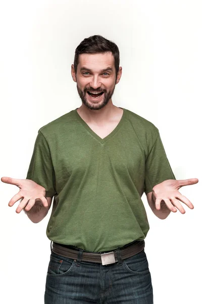 The young man looking at camera — Stock Photo, Image