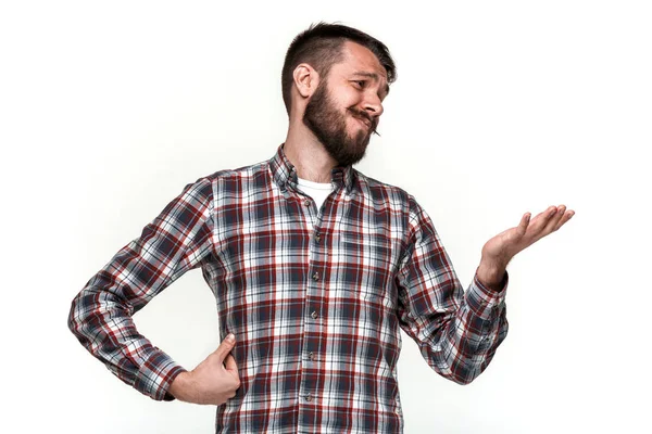 The young man looking on right — Stock Photo, Image