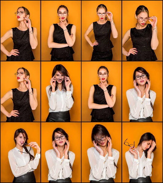 Le giovani donne ritratto con emozioni — Foto Stock