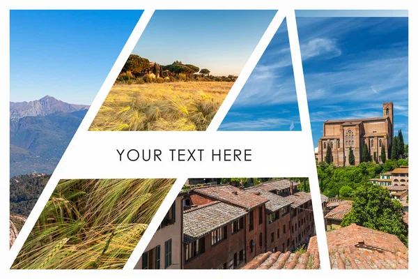 Collage of the hills in Tuscany — Stock Photo, Image