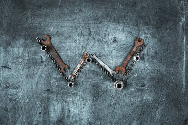 Wrenches, spanners set — Stock Photo, Image