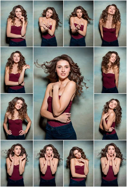 Chica bonita con el pelo largo sonriendo y disfrutando de la vida —  Fotos de Stock