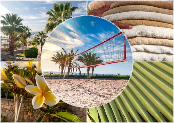 La spiaggia dell'hotel di lusso, Sharm el Sheikh, Egitto — Foto Stock