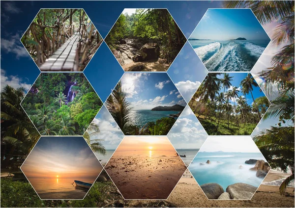 The collage of Thailand images — Stock Photo, Image