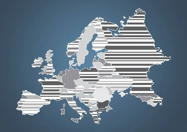 Kleur Landkaart van Europa — Stockfoto