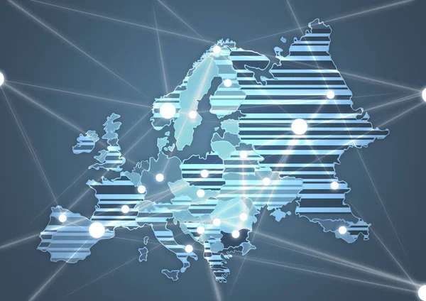 Kleur Landkaart van Europa — Stockfoto