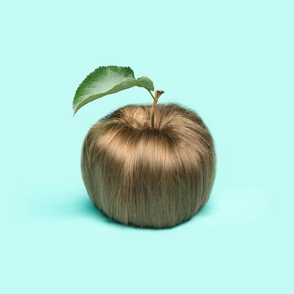 O cabelo de mulheres na forma de uma maçã — Fotografia de Stock