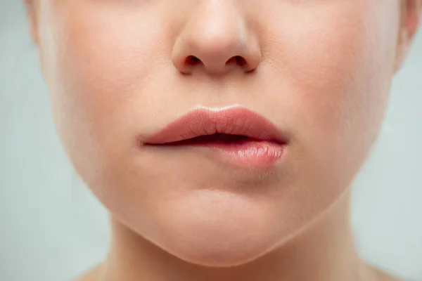 De close-up schot van de vrouw lippen — Stockfoto