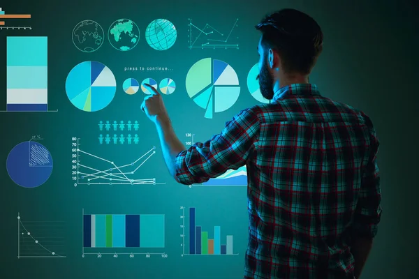 Concetto astratto di successo aziendale, crescita e globalizzazione — Foto Stock