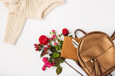 Kadın çanta özelliğinde Üstten Görünüm.