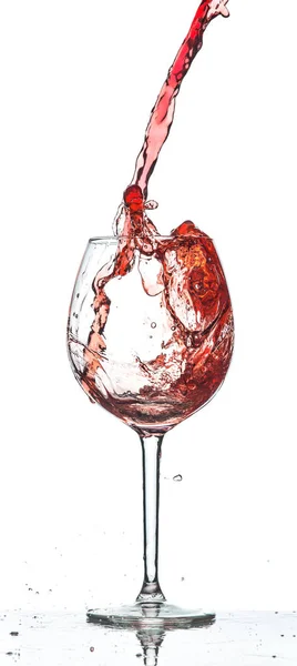 Red wine splash over white background — Stock Photo, Image