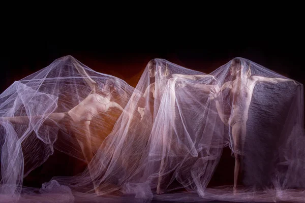 Az érzéki és érzelmi tánc gyönyörű balerina — Stock Fotó