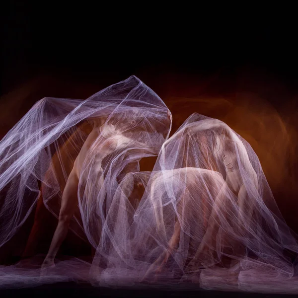 Az érzéki és érzelmi tánc gyönyörű balerina — Stock Fotó