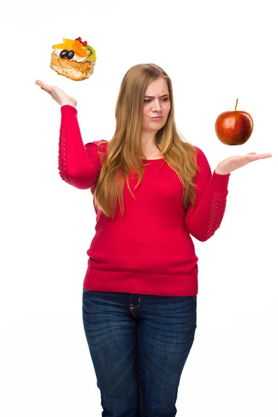 Ungesunde und gesunde Ernährung — Stockfoto