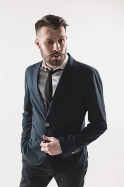 Şık yakışıklı genç adam portresi