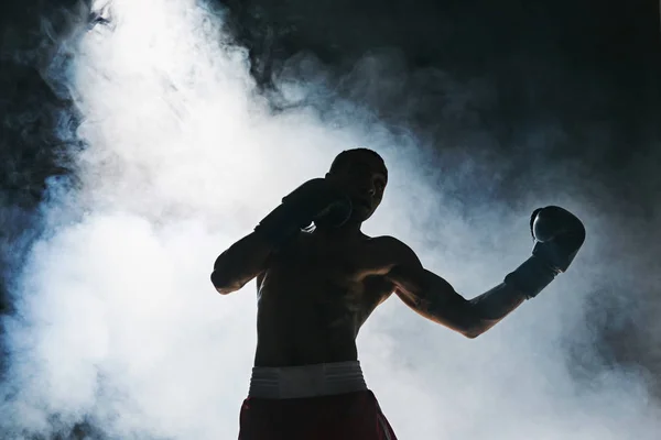 Afro-amerikai férfi boxer. — Stock Fotó