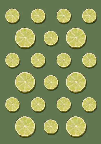 Yeşil zemin üzerine limon desen. En az kavramı. — Stok fotoğraf