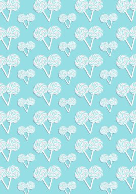 Birçok candys mavi paterni