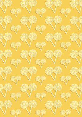 Birçok candys sarı desen