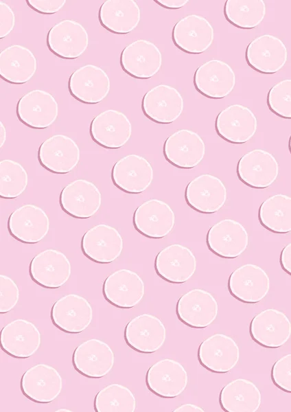 A citrom minta rózsaszín háttér. Minimális koncepció. — Stock Fotó
