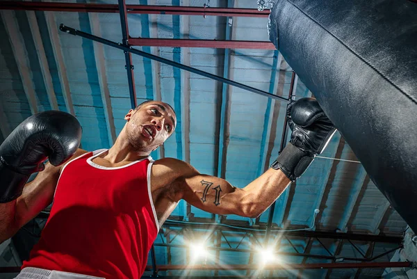 Boxeador afroamericano masculino . — Foto de Stock
