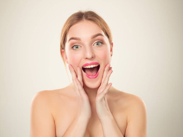 Beautiful Girl face. Perfect skin