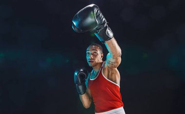 Afro Amerikan erkek boxer.