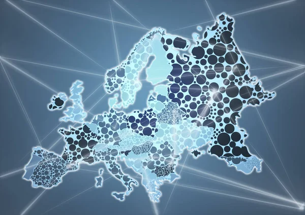 Kolor Mapa kraju Europa — Zdjęcie stockowe