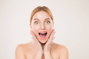 Güzel kız yüzü. Mükemmel cilt