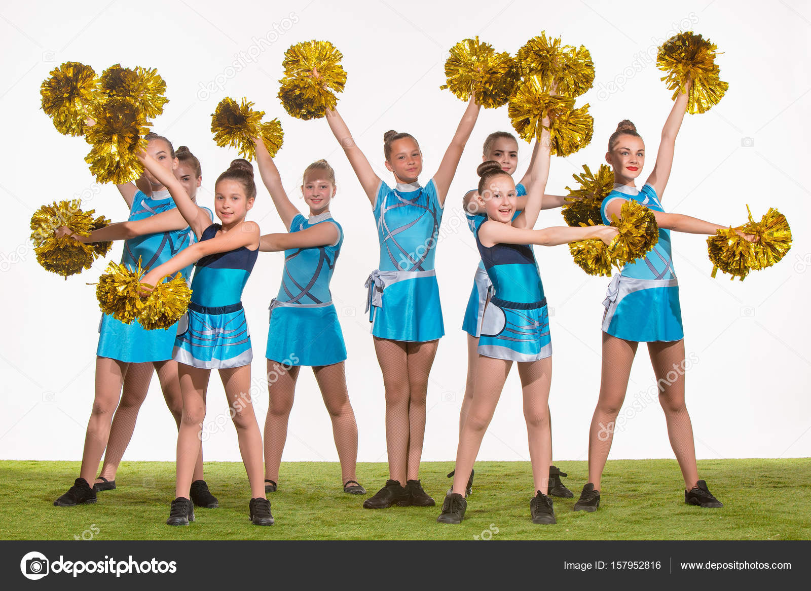 White Teen Cheerleaders