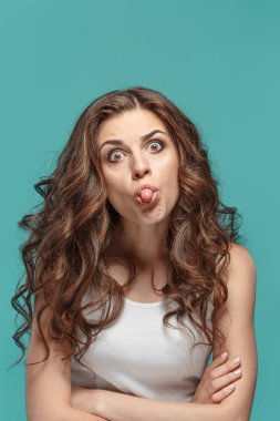 Komik Fdumbyoung womans portre mutlu duygularla