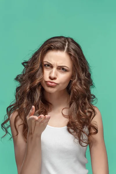 The portrait of disgusted woman — Stock Photo, Image