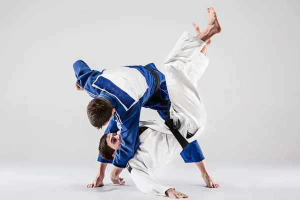 I due combattenti judoka combattono gli uomini — Foto Stock