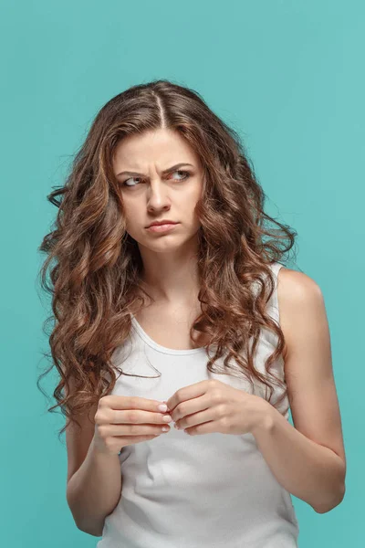 O retrato da mulher desafetada — Fotografia de Stock