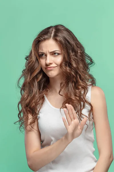 O retrato da mulher desafetada — Fotografia de Stock