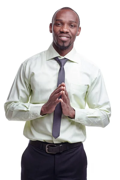 Portrait of handsome young black african smiling man — Stock Photo, Image