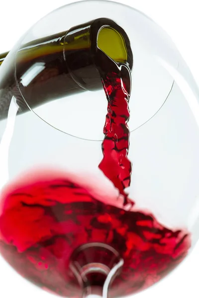 O jato de vinho tinto — Fotografia de Stock