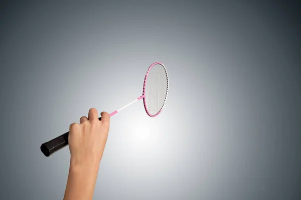 Цветная фотография одной ракетки для бадминтона — стоковое фото