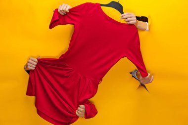 Tekstil, giyim, moda kavramı tasarım,.