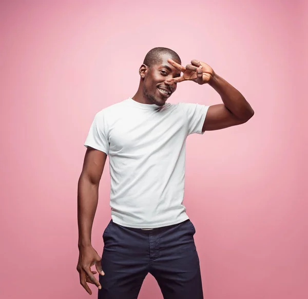 Portrait of a very happy afro American man — Stock Photo, Image