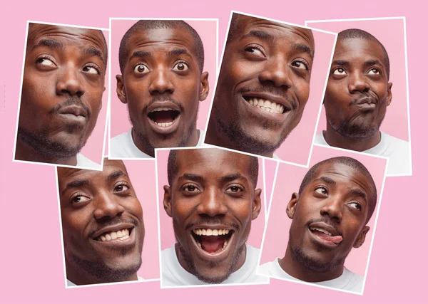 Retrato de um homem afro-americano muito feliz — Fotografia de Stock