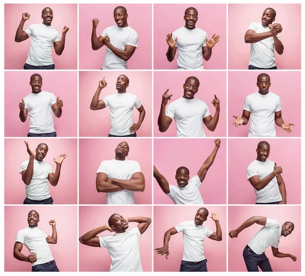 Retrato de um homem afro-americano muito feliz — Fotografia de Stock