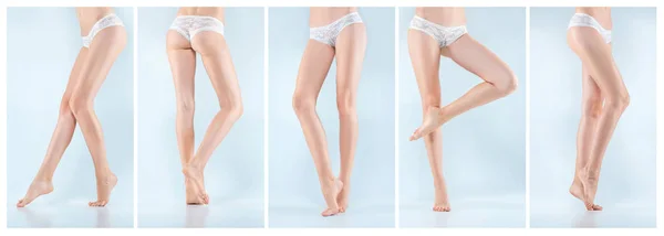 Le collage à partir d'images de jambes féminines parfaites en sous-vêtements — Photo