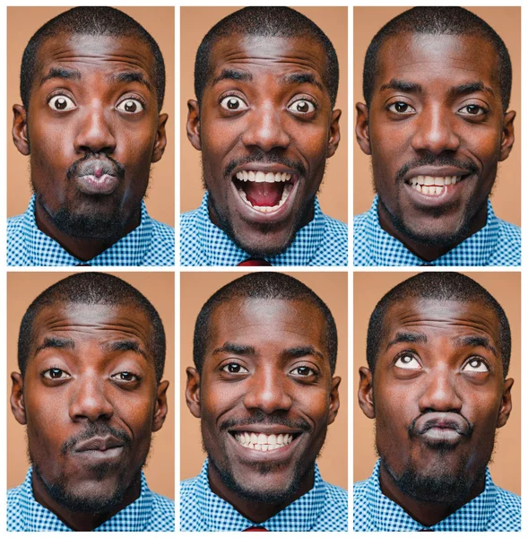 Portret van een zeer gelukkig afro-Amerikaanse man — Stockfoto