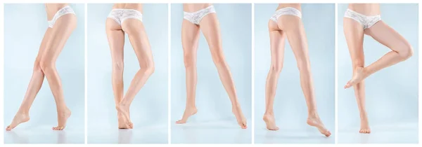 Le collage à partir d'images de jambes féminines parfaites en sous-vêtements — Photo