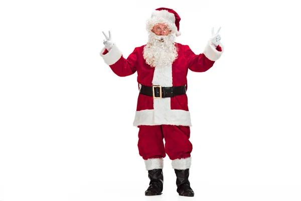 Portrait of Man in Santa Claus Costume — Stock Photo, Image