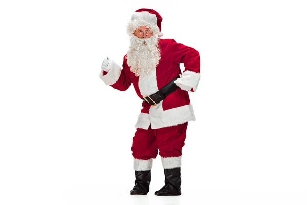 Retrato del hombre disfrazado de Papá Noel — Foto de Stock