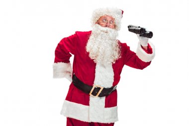 Santa Claus kılık adam portresi