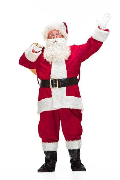Portret mężczyzny w stroju Santa Claus — Zdjęcie stockowe
