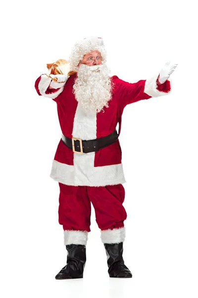 Портрет человека в костюме Санта-Клауса — стоковое фото